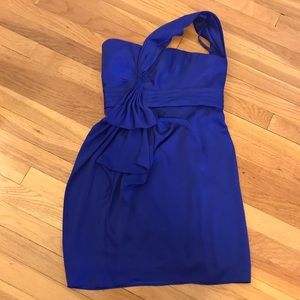 One shoulder BCBG blue Dress Size 6
